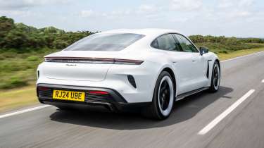 Porsche Taycan Turbo S - rear tracking