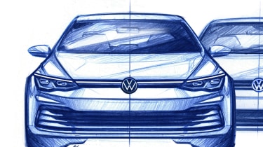 Volkswagen Golf Mk8 - full front sketch