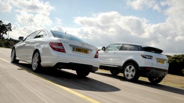 Range Rover Evoque Coupe SD4 Prestige vs Mercedes C250 CDI Coupe