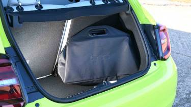 Fiat 500e - boot with charging bag
