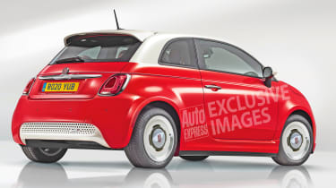 Electric Fiat 500 exclusive image rear