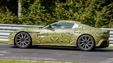Aston Martin Vantage spy shot side profile