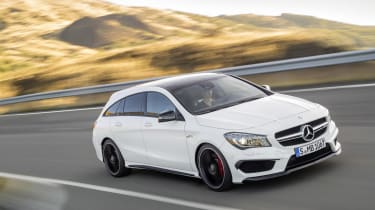 Mercedes CLA 45 AMG Shooting Brake front action