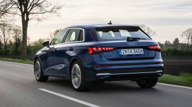 Updated Audi A3 - blue dynamic rear 3/4