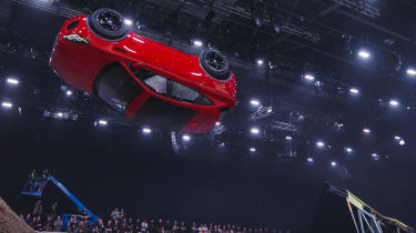 Jaguar E-Pace barrel roll world record stunt