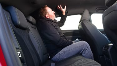 Peugeot 408 - Pete Baiden sitting in back seat