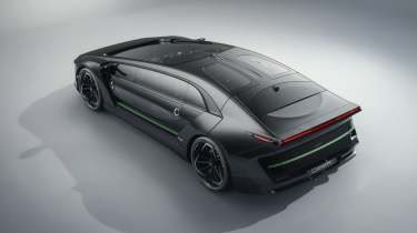Ceer Exobot sedan - rear overhead
