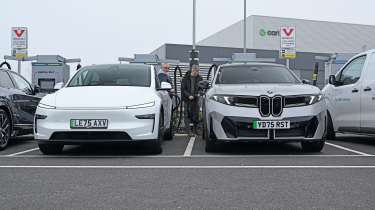 Premium electric SUV supertest - Tesla and BMW charging