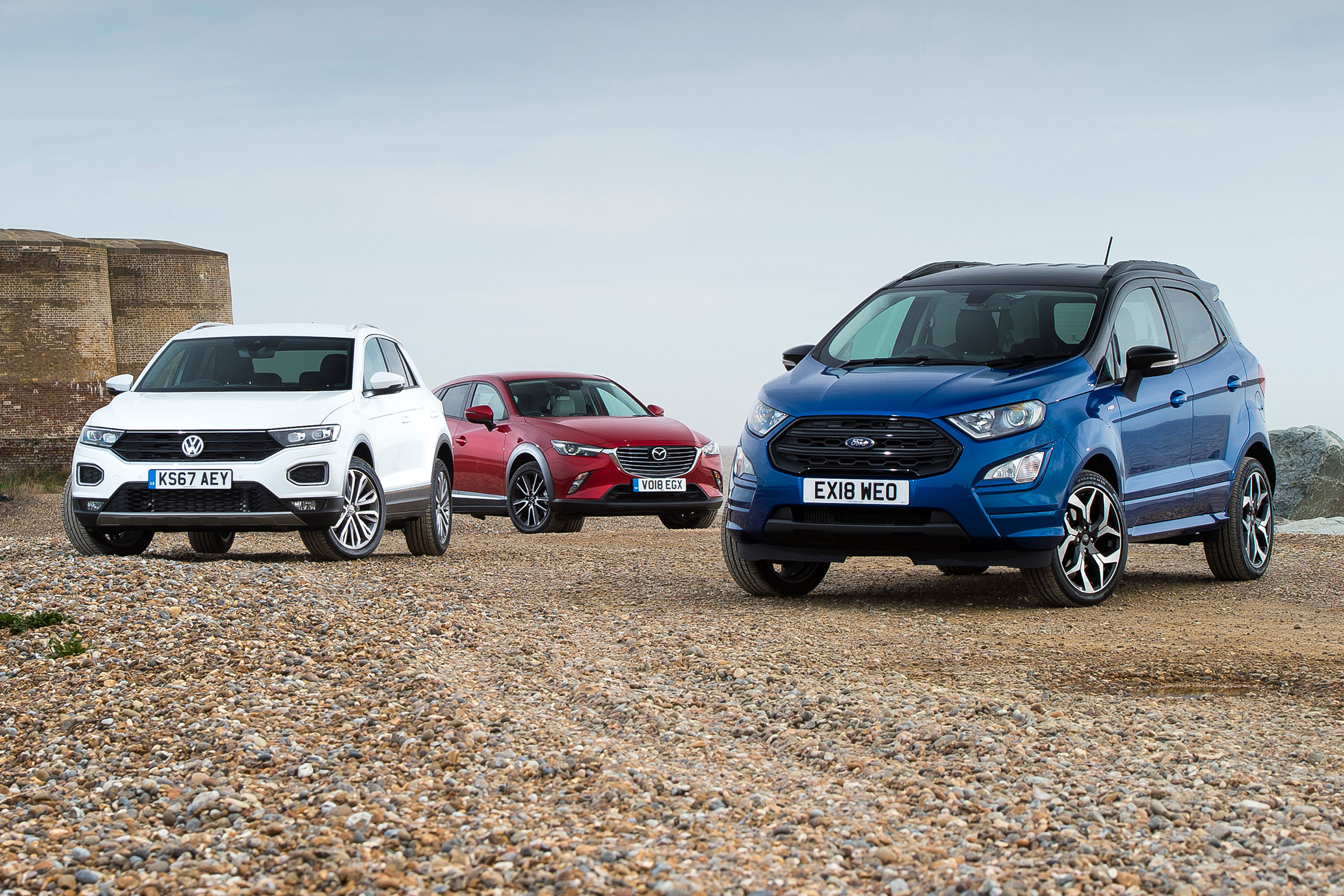 Ford EcoSport vs Volkswagen T-Roc vs Mazda CX-3  Auto Express