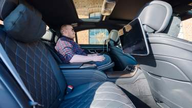 Ellis Hyde sat in the Mercedes S-Class