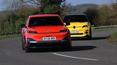 Renault 5 and Nissan Micra - front cornering