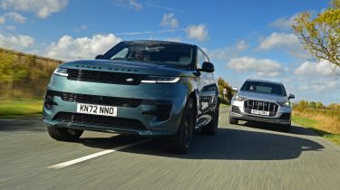 Range Rover Sport and Audi Q7 - front tracking
