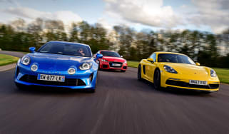 Alpine A110 vs Audi TT RS vs Porsche Cayman - header