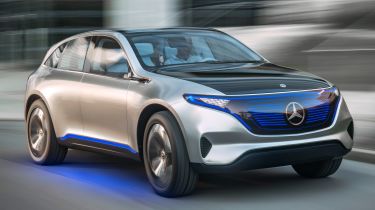 Mercedes EQ electric SUV - front tracking