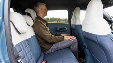 Richard Ingram sat in the Fiat Grande Panda Hybrid