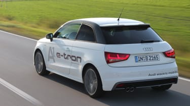 Audi A1 e-tron rear action