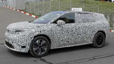 Skoda Vision 7S seven-seat EV - static front angled