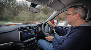 Maxus T90EV - Dean Gibson driving (over shoulder view)
