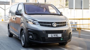Vauxhall Vivaro van - front tracking 