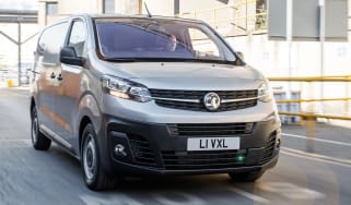 Vauxhall Vivaro van - front tracking 