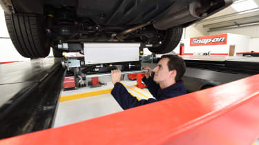 MOT test feature - underneath car