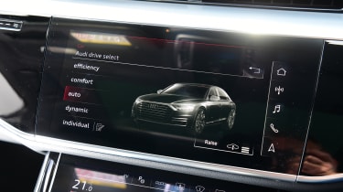 Audi A8 vs Mercedes S Class - Audi infotainment screen