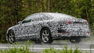 New Audi A8 spies side rear rain