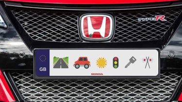 Honda Emoji numberplate