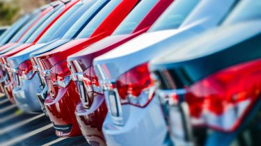 Cars at a dealership