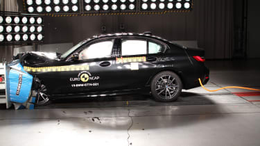 BMW 3 Series Euro NCAP front collision testing