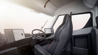 Tesla lorry - electric truck revealed - cockpit