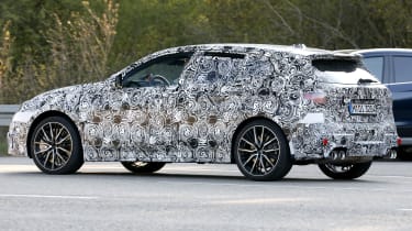 BMW 1 Series facelift spy - side action