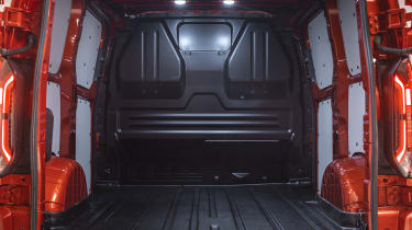 Ford Transit Custom rear cargo area with LED lighting