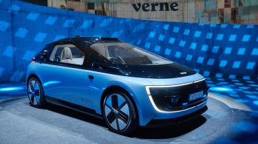 Verne self-driving robo-taxi - front three quarter static