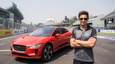 Jaguar I-Pace vs Tesla Model X P100D launch race driver