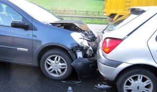 Rear end shunt - car crash