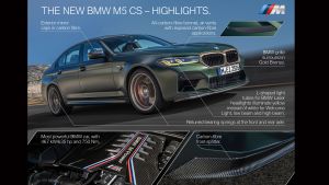 BMW M5 CS - front infographic