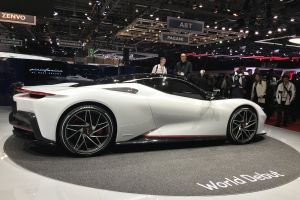 Pininfarina Battista at Geneva Motor Show 2019 white side