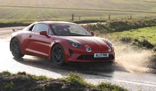 Alpine A110 S - front cornering, water splash