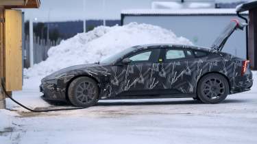 Polestar 5 spy shot - side profile charging