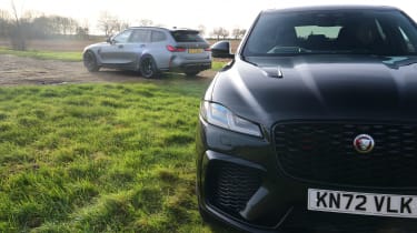 BMW M3 Touring and Jaguar F-Pace SVR - static back-to-back