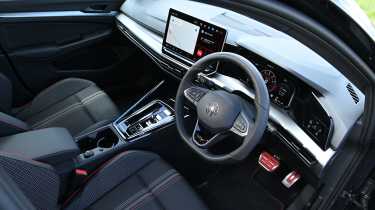 Volkswagen Golf GTI Edition 50 being driven in the UK - front interior