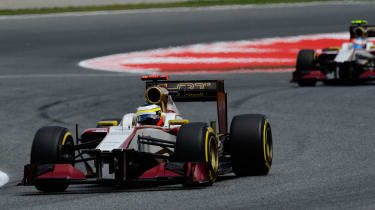 Pedro de la Rosa and Narain Karthikeyan