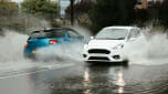 DS 3 and Ford Fiesta driving through a flood