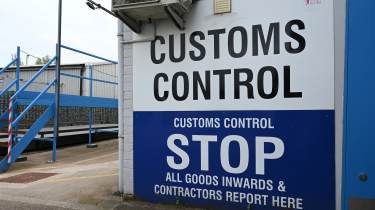Battery recycling process - Customs control sign