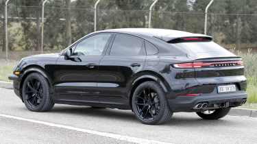 Porsche Cayenne Coupe Facelift spies - rear angled