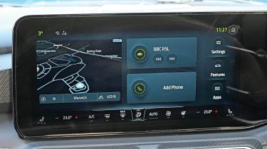 Ford Mustang infotainment system displaying menu