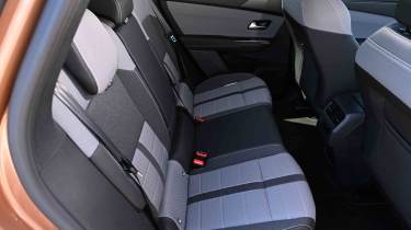 Vauxhall Grandland - rear seats with Auto Express Consumer reporter, Tom Jervis