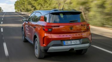 Vauxhall Frontera Electric GS Canton Orange - dynamic rear 3/4