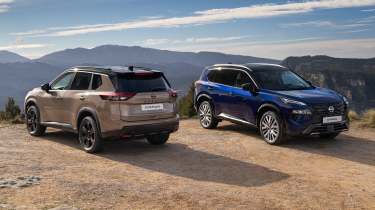 New Nissan X-Trail N-Trek - blue and beige front and rear